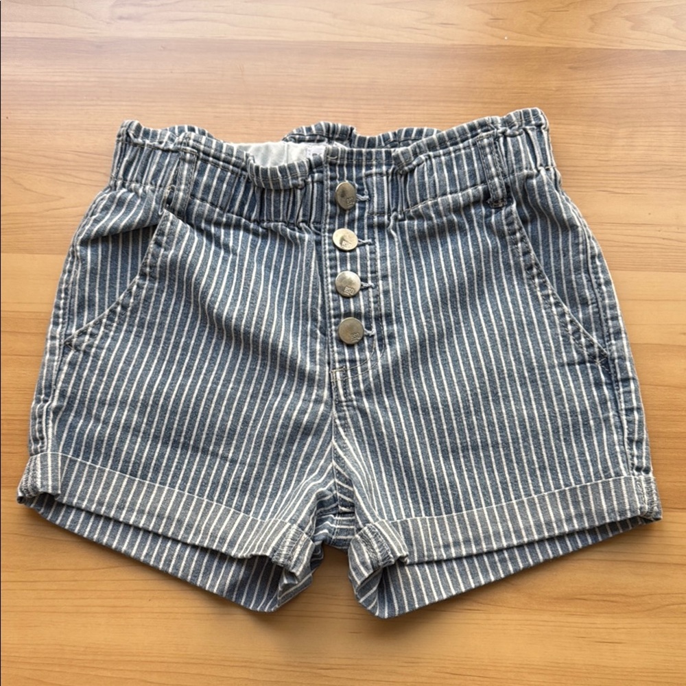 RSQ Blue and White Striped Shorts Relaxed Fit